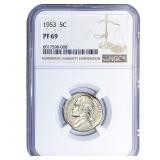 1953 Jefferson Nickel NGC PF69