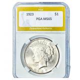1923 Silver Peace Dollar PGA MS65