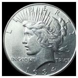 1934 Silver Peace Dollar CHOICE AU