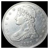 1838 Silver Capped Bust Half Dollar CLOSELY  UNCI