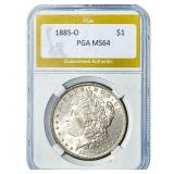 1885-O Morgan Silver Dollar PGA MS64