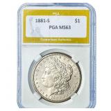 1881-S Morgan Silver Dollar PGA MS63