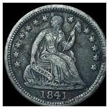 1841-O Silver Seated Liberty Half Dime ABOUT  UNC