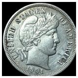 1901-O Silver Barber Dime CLOSELY  UNCIRCULATED