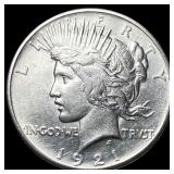 1921 Silver Peace Dollar CLOSELY UNCIRCULATED