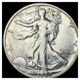1920-D Silver Walking Liberty Half Dollar  NEARLY