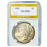 1926 Silver Peace Dollar PGA MS63