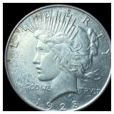 1928-S Silver Peace Dollar CLOSELY  UNCIRCULATED