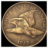 1857 Flying Eagle Cent NEARLY UNCIRCULATED