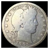 1905-O Silver Barber Quarter NICELY  CIRCULATED