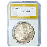 1883-O Morgan Silver Dollar PGA MS64