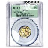 1938-D Buffalo Nickel PCGS MS65