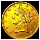 1899 Liberty Head Half Eagle $5 Gold CLOSELY UNCIR
