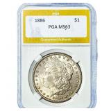 1886 Morgan Silver Dollar PGA MS63
