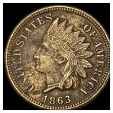 1863 Indian Head Cent CLOSELY UNCIRCULATED