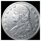 1834 Capped Bust Half Dollar NEARLY  UNCIRCULATED