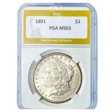 1891 Morgan Silver Dollar PGA MS63
