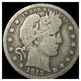1913 Barber Quarter LIGHTLY CIRCULATED