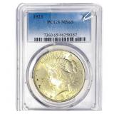 1923 Silver Peace Dollar PCGS MS65