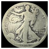 1916-S Walking Liberty Half Dollar LIGHTLY  CIRCU