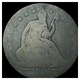 1853 Arrows/Rays Seated Liberty Half Dollar  NICE