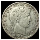 1908 Barber Half Dollar NEARLY UNCIRCULATED