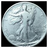 1927-S Silver Walking Liberty Half Dollar  LIGHTL