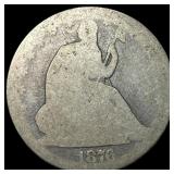 1876-CC Silver Seated Liberty Half Dollar  NICELY