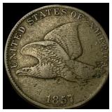 1857 Flying Eagle Cent ABOUT UNCIRCULATED