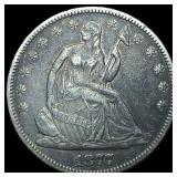 1877 Seated Liberty Half Dollar ABOUT  UNCIRCULAT