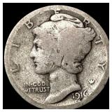 1916-D Silver Mercury Dime NICELY CIRCULATED
