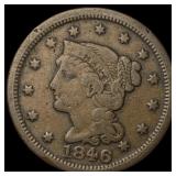 1846 Braided Hair Large Cent NEARLY UNCIRCULATED