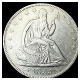 1855 Arrows Seated Liberty Half Dollar  CLOSELY U