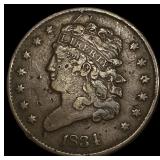 1834 Classic Head Half Cent ABOUT  UNCIRCULATED