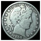 1908-O Silver Barber Half Dollar LIGHTLY CIRCULATE