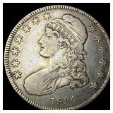 1834 Capped Bust Half Dollar NEARLY  UNCIRCULATED