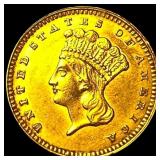 1862 Gold $1 Indian Princess Head UNCIRCULATED