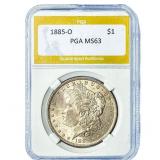 1885-O Morgan Silver Dollar PGA MS63