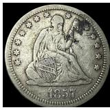 1857 Seated Liberty Quarter LIGHTLY  CIRCULATED