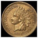 1860 Copper-Nickel Indian Head Cent NEARLY UNCIRCU
