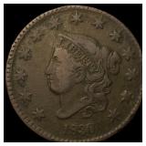 1830 Coronet Head Large Cent CLOSELY UNCIRCULATED