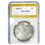 1883-O Morgan Silver Dollar PGA MS64