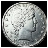 1908-D Silver Barber Half Dollar CLOSELY  UNCIRCU