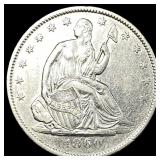 1860-O Silver Seated Liberty Half Dollar  CLOSELY