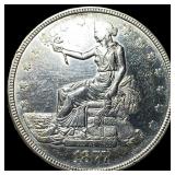 1877 Silver Trade Dollar CLOSELY UNCIRCULATED