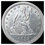 1858 Seated Liberty Quarter CLOSELY  UNCIRCULATED