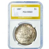 1887 Morgan Silver Dollar PGA MS63