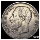 1896 Belgium Silver 5 Francs