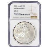 2000 Silver Eagle NGC MS68