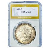 1881-O Morgan Silver Dollar PGA MS64